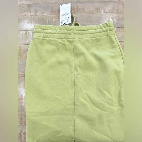 Zara lime green drawstring fleece sweater midi tie front pencil skirt nwt - Picture 10 of 14